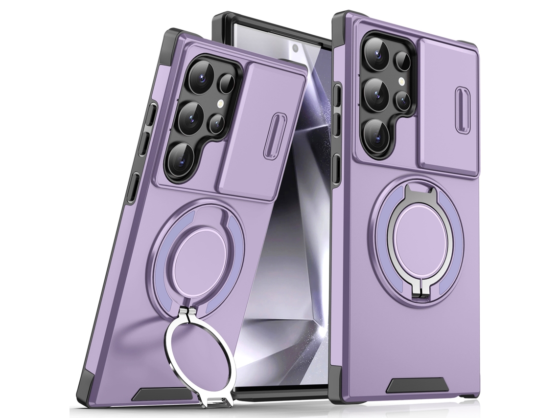 Capa Para Samsung Galaxy S25 Ultra Suporte De Metalroxo Gertiz