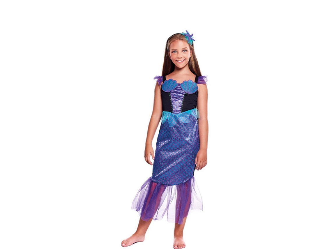 Fato de Menina PARTILANDIA Pequena Sereia Lilás Escuro (Tam.: 9 a 10 anos)