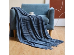Manta de Tricô com Pompons Colcha Grossa e Luxuosa Estilo Vintage Fazenda Extragrande, Macio, Quente, Ideal Pa