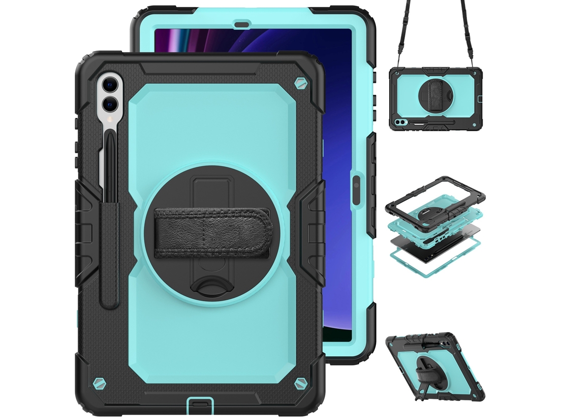 Elysve Capa Protetora Para Samsung Galaxy Tab S10 12,4 Polegadas Sm-x820 Pc, Proteção Antiqueda, Cor Azul Claro