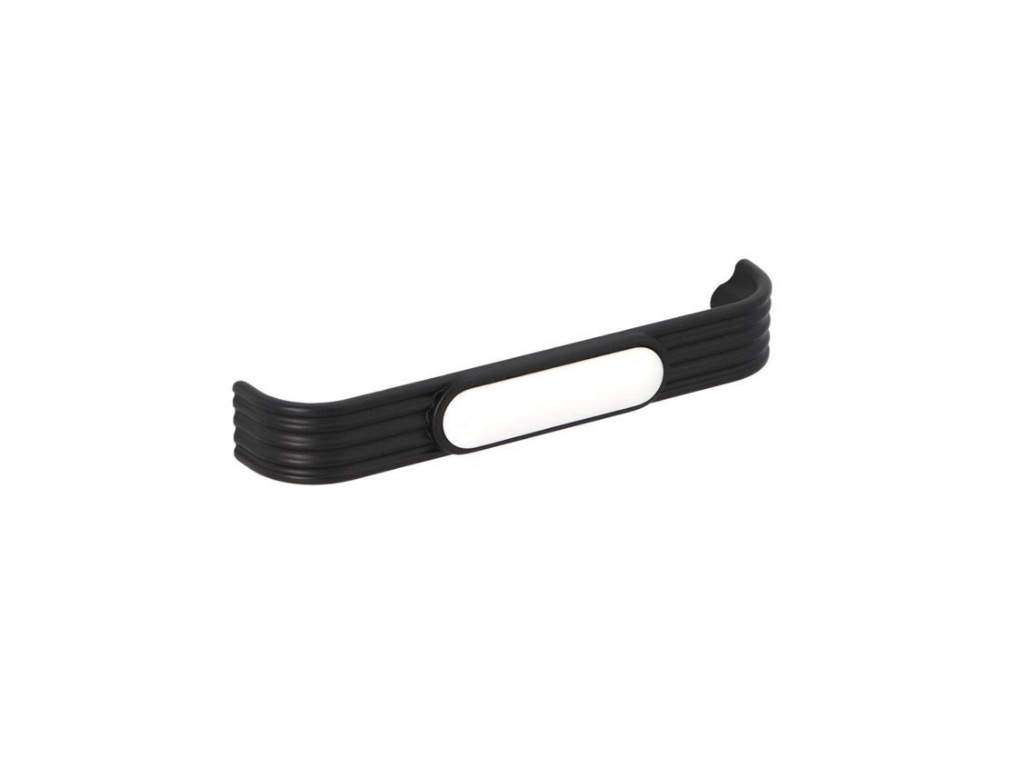 Puxador para Móveis em Zamac e Porcelana com Distância Central 128mm Verniz Preto Mate Conjunto de 6 HARDWAREXCHANGE