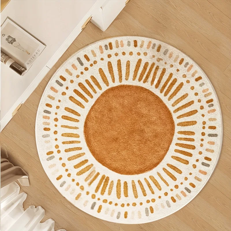 Tapete De Quarto Moderno Em Estilo Nórdico Minimalista Com Linhas E Letras, Macio E Fofo (60x60cm).