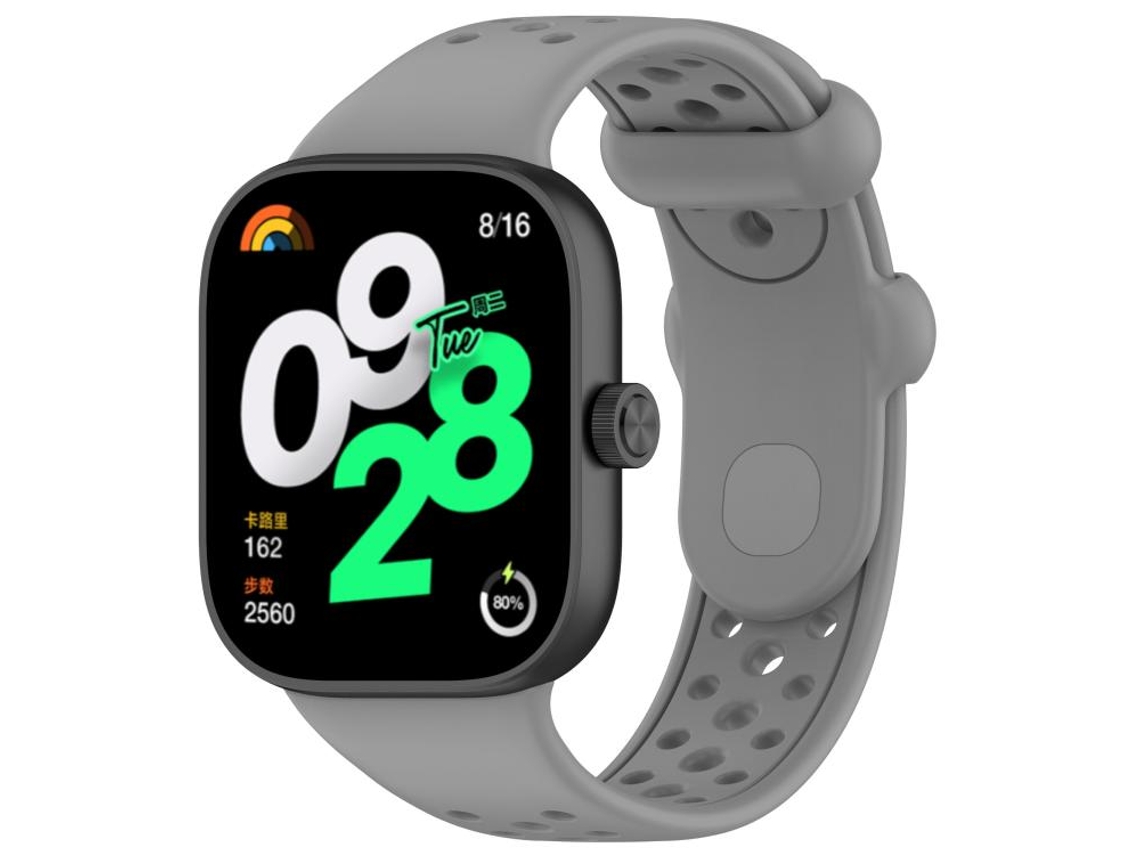 Bracelete para Xiaomi Band 9 Pro / Redmi Watch 6 / 5 Silicone Respirável com Orifícios Cinza XIAOMOYU