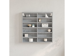 Vidaxl Armário Vitrine 60x8,5x58 Cm Derivados De Madeira Cinza Sonoma