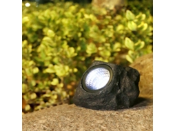Lâmpada Solar de Pedra Simulada Jardim Luz Paisagismo Ip65 S/MARCA