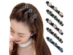 2026 pinzas de Pelo com Rhinestones para Franja e Penteados Layer Clips de Estilo Duplo