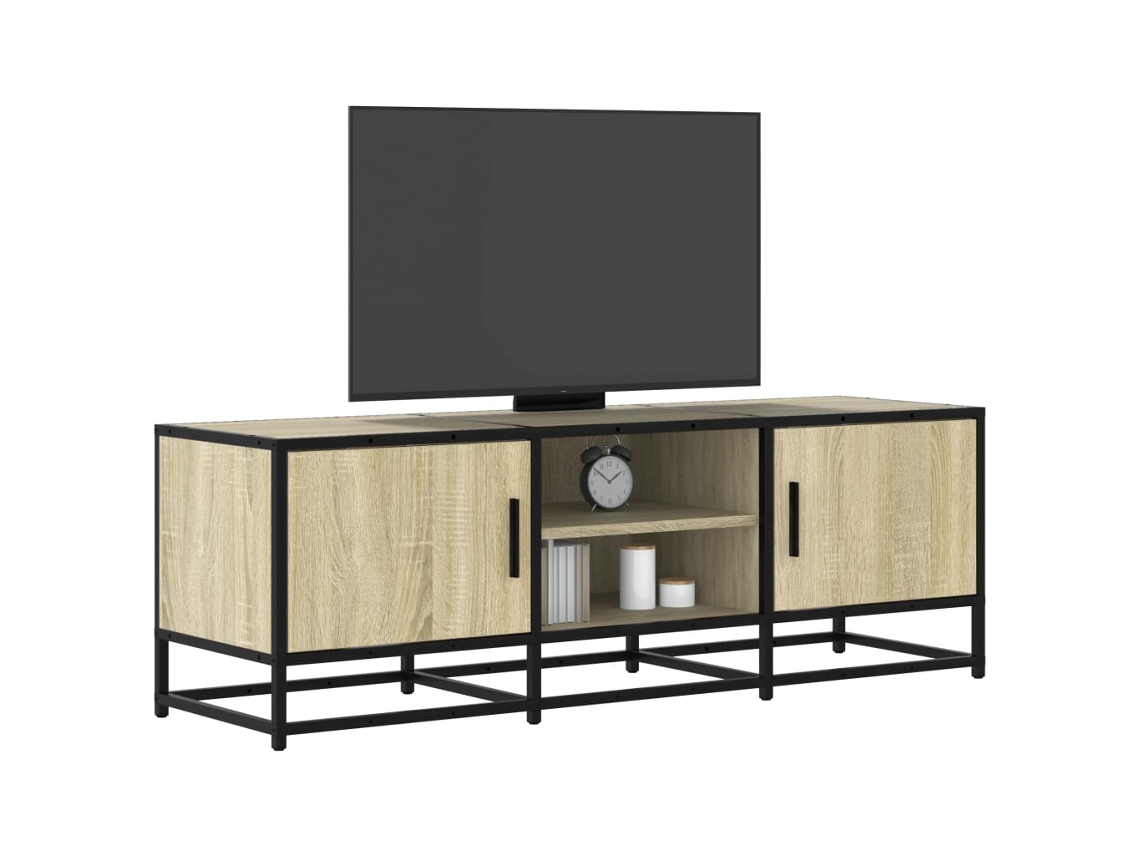 Vidaxl Móvel P/ Tv 120x35x41 Cm Deriv. Madeira/metal Carvalho Sonoma
