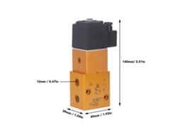 Válvula Solenoide De 3 Vias E 2 Posições Laxiscreed Com Interface G1/4 E Diâmetro De 8mm