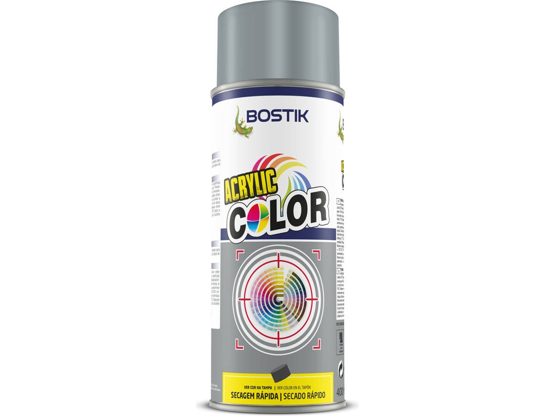 Cor 7001 Cinzento BOSTIK Acrylic Ral Brilhante 400 ml