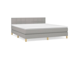 Box Spring Bed, Box Spring Beds Vidaxl Cinzeto Tecido (160 X 200 Cm)