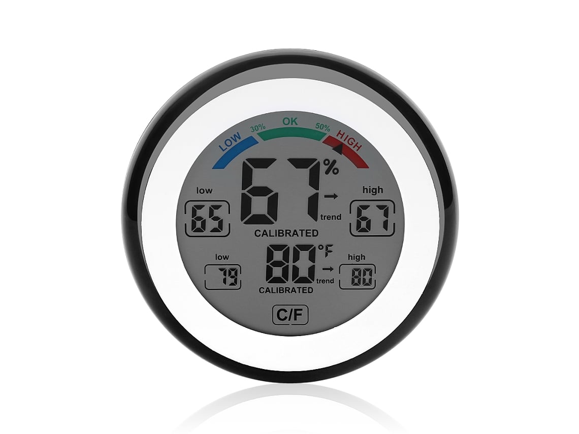 Medidor digital de temperatura e umidade com LCD e exibição de nível de conforto | S/MARCA