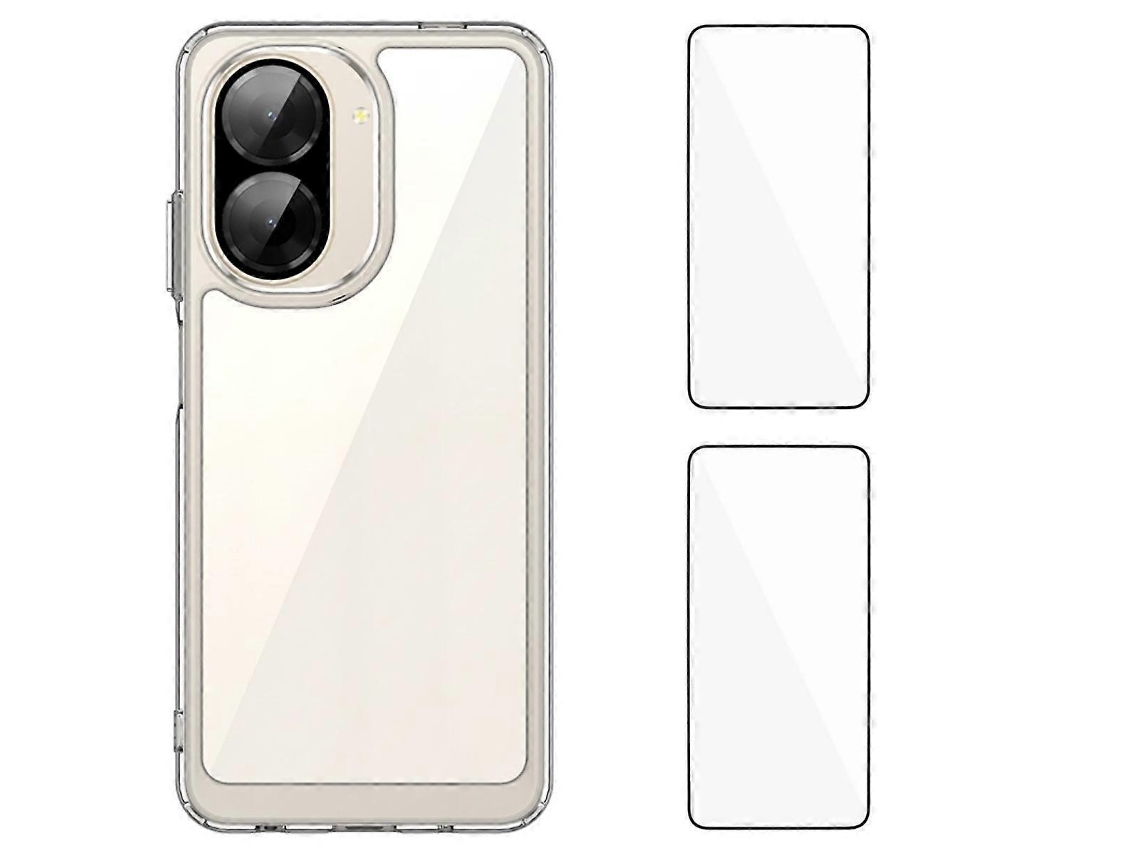 Capa Transparente De Tpu Para Xiaomi Redmi A5 4g (171,777,88,3 Mm) Da Série Mf2 Da Wanlonfeng Com 2 Peças De Vidro Temperado Transparente