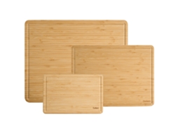 Conjunto De 3 Tábuas De Corte Fouace Bambu Castanho Claro