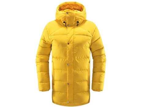 Casaco para Mulher HAGLOFS Näs Down Amarelo para Montanha (S)