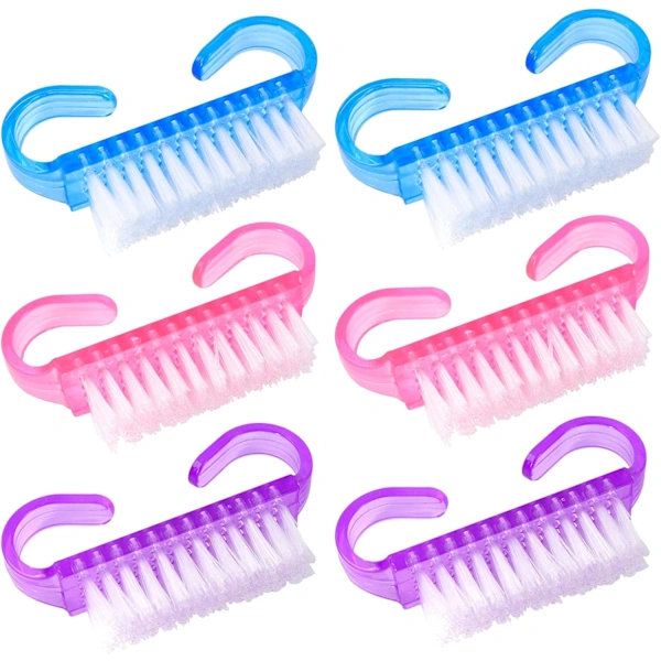 Conjunto Com 6 Escovas Para Limpeza De Unhas E Mãos