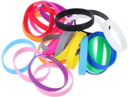 Conjunto de 48 pulseiras de silicone para festas, unissex, ideais para esportes e uso geral.