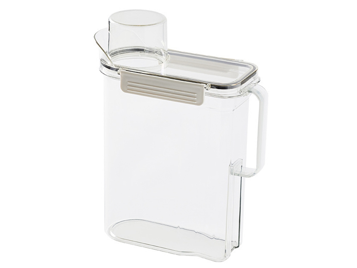 Dispenser de detergente para roupa com tampa grande capacidade plástico organizador lavanderia com S/MARCA