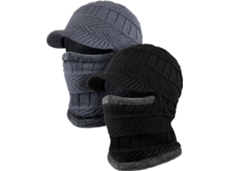 Balaclava de Malha de Inverno com 2 Peças, Capuz de Ciclismo Quente Dxghc BRILVIBERA