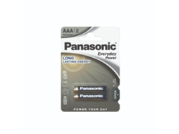 Blister de 2 Pilhas Alcalinas Prata de Potência Diária Bateria Aaa de 1 5 V PANASONIC