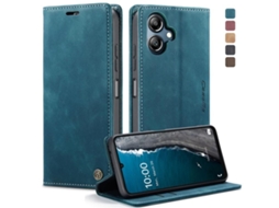 Capa Para Samsung Galaxy A06 Multifuncional Horizontal De Couro Azul