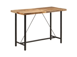 Vidaxl Mesa De Bar 150x70x107 Cm Madeira De Mangueira Maciça E Ferro