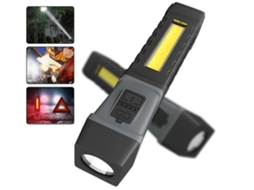Lanterna Led Recarregável Yunzii M009 5 Modos De Iluminação Com Base Magnética E Clipe Luz De Inspeção Portátil Dobrável De 90 Preta