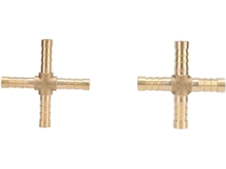 Conector de Tubo, Latão 4 Vias, 6 Mm, 8 10 Mm e 12 Tubo Cobre, Água para Pagode, Jardim, 2 Unidades Cor Mm)