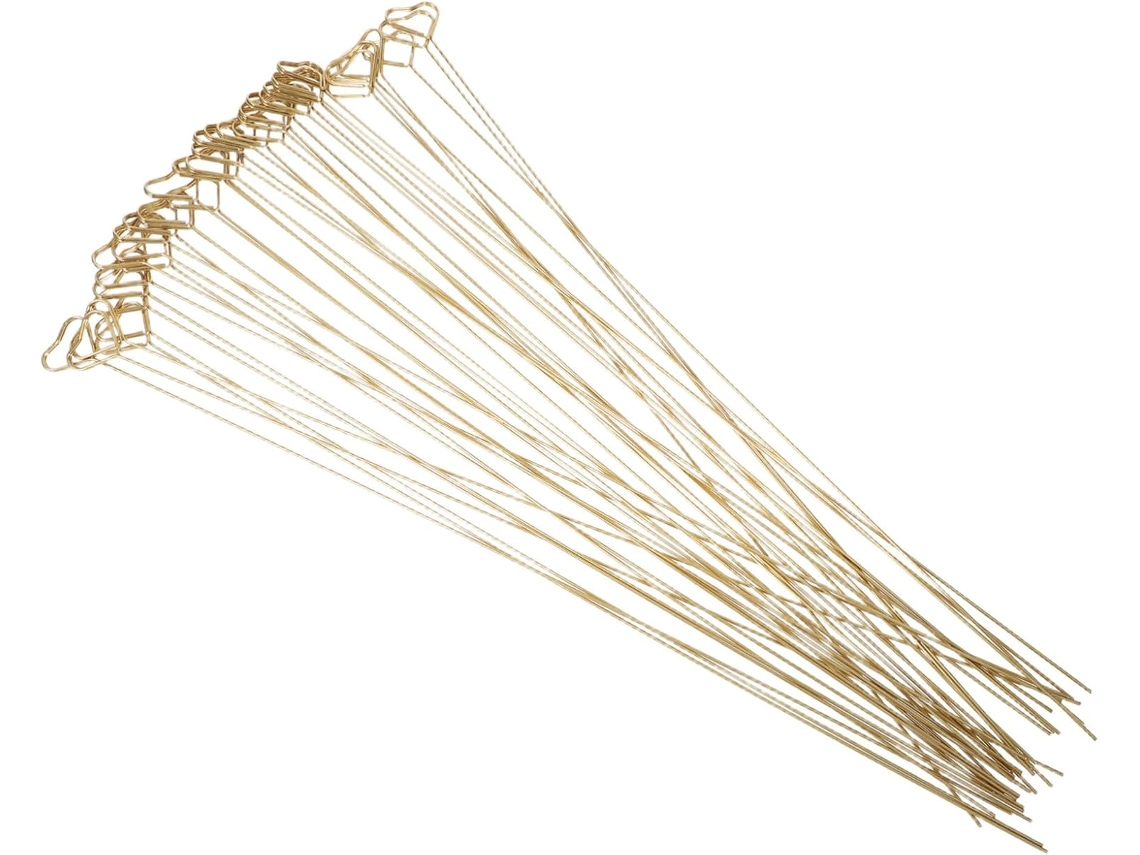 Conjunto 40 Peças Porta Cartões Formato Coração Metal Dourado Decoração Floral Casamentos Festas Centros GOKOCO