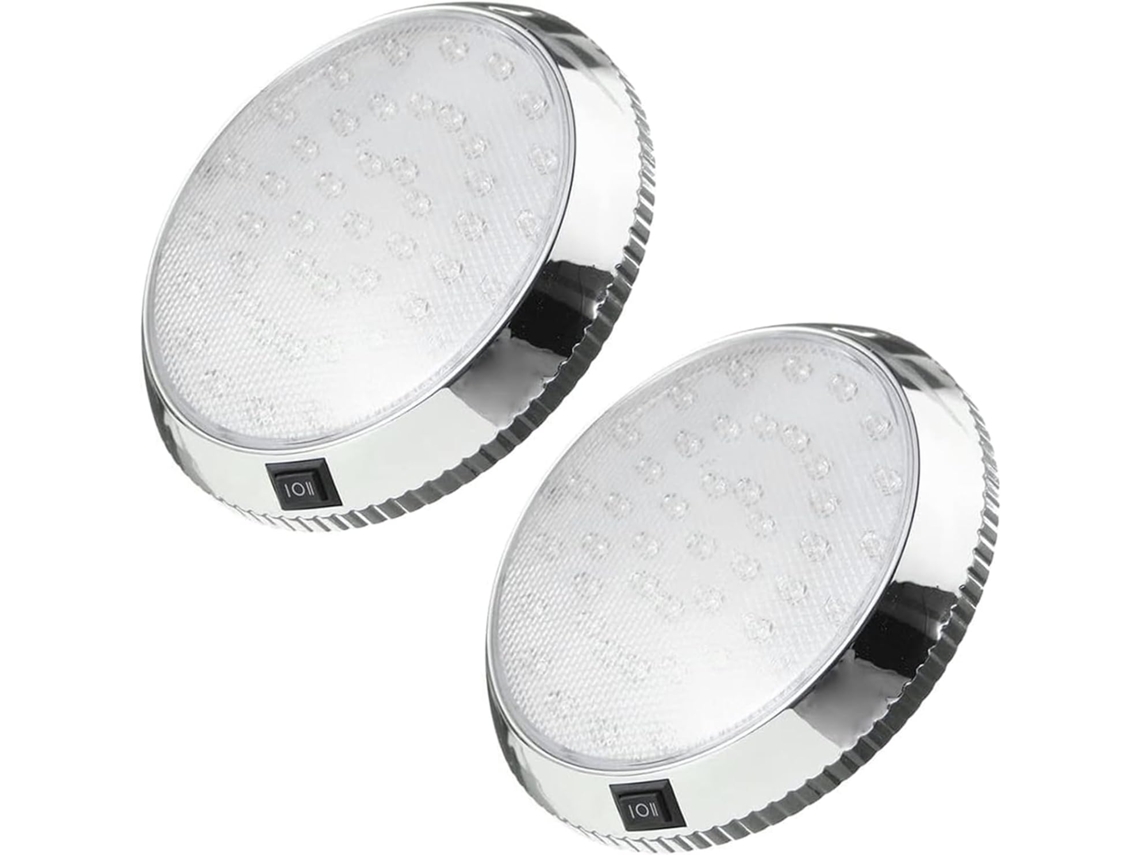 Luminária De Teto 12v, 2 Unidades De Luzes Internas Led 46 Para Rv, Luzes Para Rv Com Interruptor Liga Desliga, Luz De