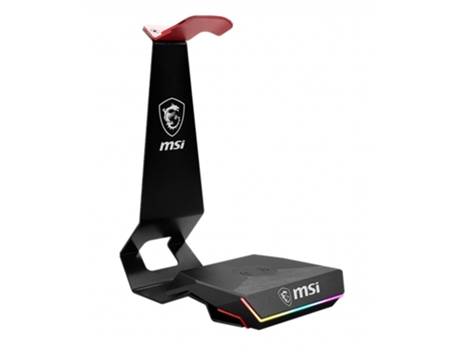 Suporte para Auscultadores com Hub Usb e Carregador Qi Msi Hs01 Combo Rgb