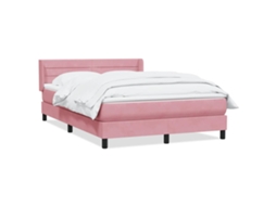 Cama com Molas/colchão 160x220 Cm Veludo Rosa MAISON EXCLUSIVE