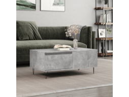 Vidaxl Mesa De Centro 90x50x36,5 Cm Derivados Madeira Cinzento Cimento