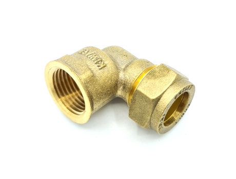 Cotovelo Acoplador Fêmea G1/2 de 15 mm x G1/2, Adaptador de Encaixe de Compressão de Latão, Conector Reta