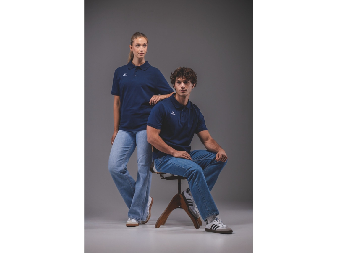 Camisa Polo Erima Ts Logo Nova Marinha