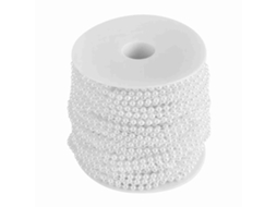 Pérola Artificial 4mm 40m Cortina de Contas Decorativa Diy Casamento Festa Branca/bege