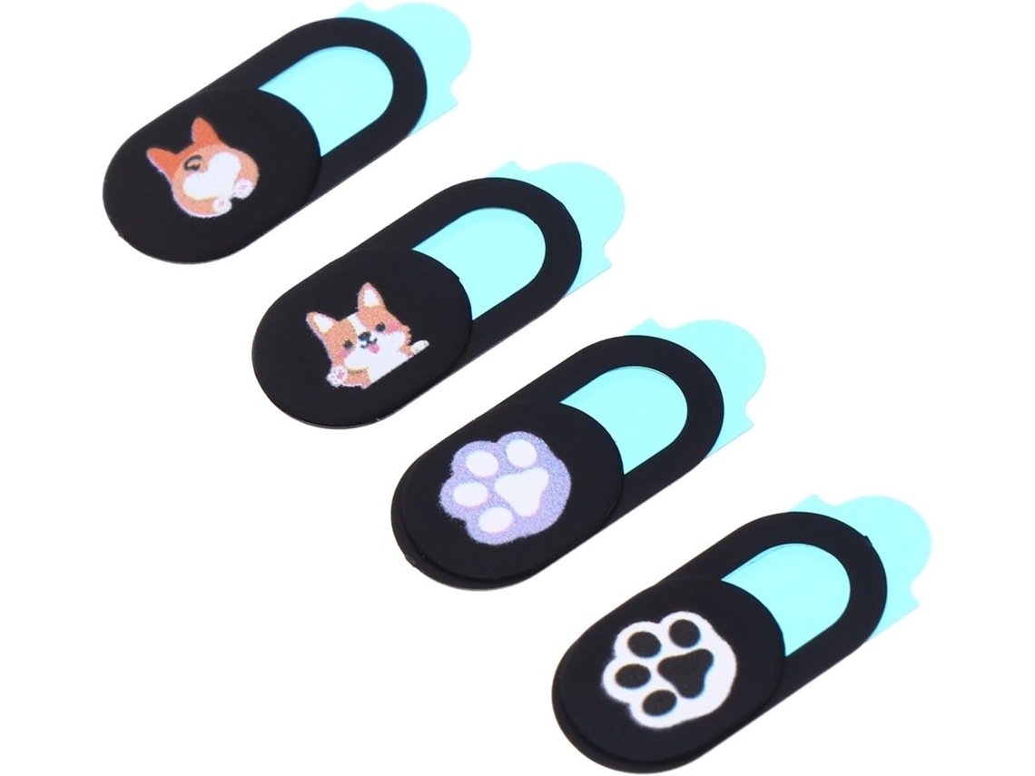 Conjunto De 4 Capas Protetoras Pretas Em Abs Com Formato De Cachorro