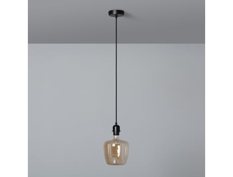 Candeeiro de Teto LEDKIA com Cabo Têxtil Preto Preto (150x10 cm)