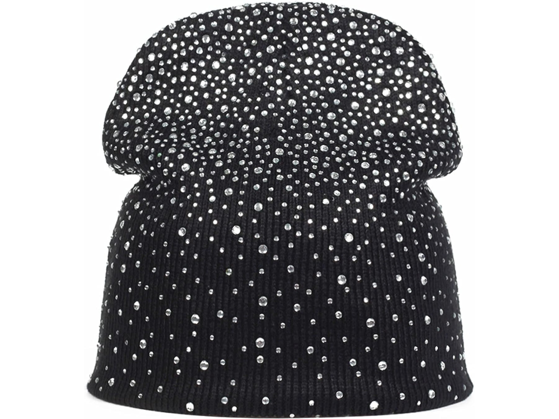 Chapéu Inverno S/MARCA, Tricotado, Com Strass, Quente, Confortável
