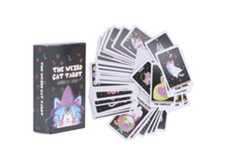 Mali the Weird Cat Tarot Baralho de Tarô 78 Cartas para Adivinhação e Entretenimento