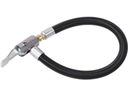 Tubo Extensor De Inflador De Pneus Em Metal E Borracha Com Adaptador.