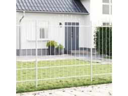 Cerca De Jardim Com Topo Em Arco Branco 6,8x1,75 M Em Aço Lovely Home