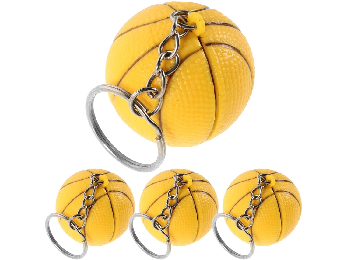 Conjunto De 4 Chaveiros De Basquete, Estilo Realista.