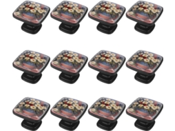 Puxadores Quadrados Para Armários De Cozinha, Puxadores Para Armários E Gavetas, 12 Peças, Flor De Margarida Com A