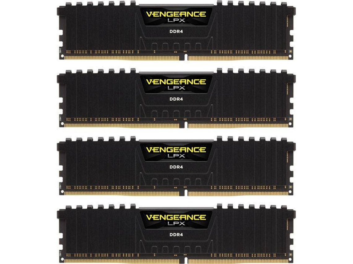 Memória RAM DDR4 CORSAIR CMK64GX4M4A2400C14 (4 x 16 GB - 2400 MHz - CL 14 - Preto)