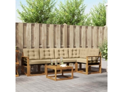 Vidaxl Conjunto De Sofás Para Exterior 6 Pcs Natural E Bege