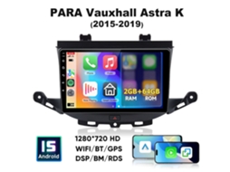 Rádio Hexinex Para Vauxhall Astra K 2015-2019 Android 15 2gb+64gb Wifi Bt Carplay
