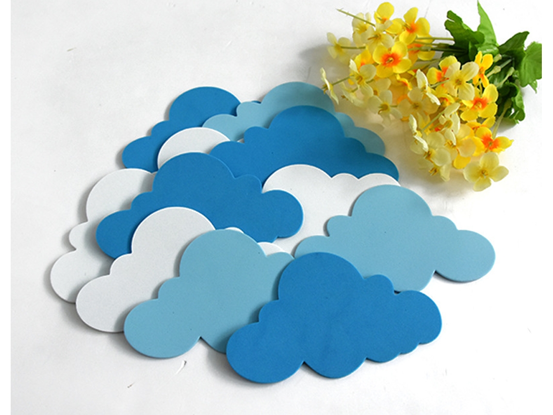 Pacote Com 24 Adesivos De Parede Em Nuvem Para Crianças Decoração De Parede Para Quarto Infantil Aquaforge