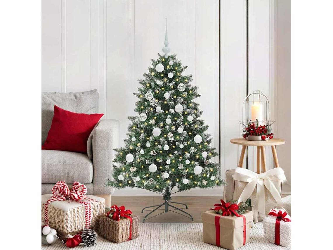 Vidaxl Árvore De Natal Artificial Verde 120 Cm Pvc, Plástico E Aço