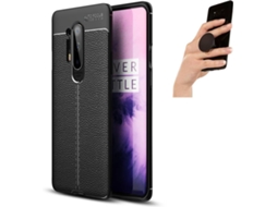 Capa e Popsocket Oneplus 8 PRO Rugged Leather Preto