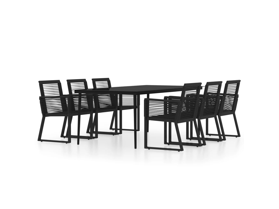 Dining Set, Dining Sets Vidaxl Preto Aço (200 Cm Table Length)